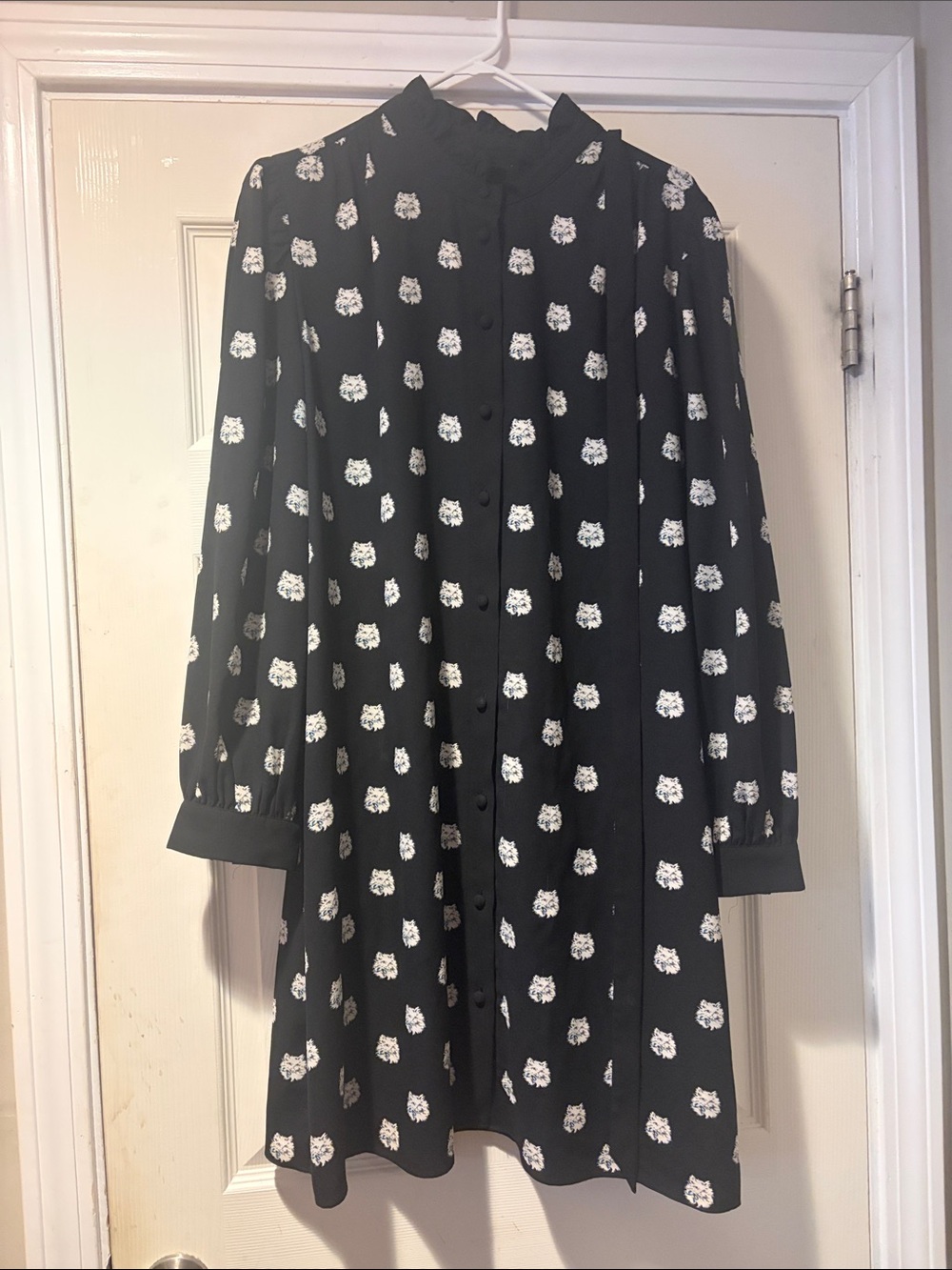 kate spade Black Shift Dress with White Floral Motif